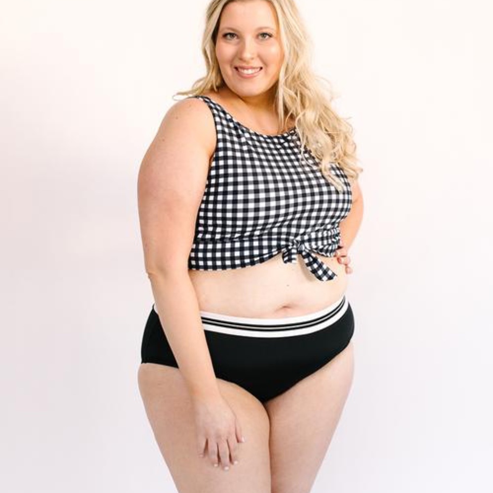 LIME RICKI BLACK MID-WAIST BOTTOM XL, 2X NWT